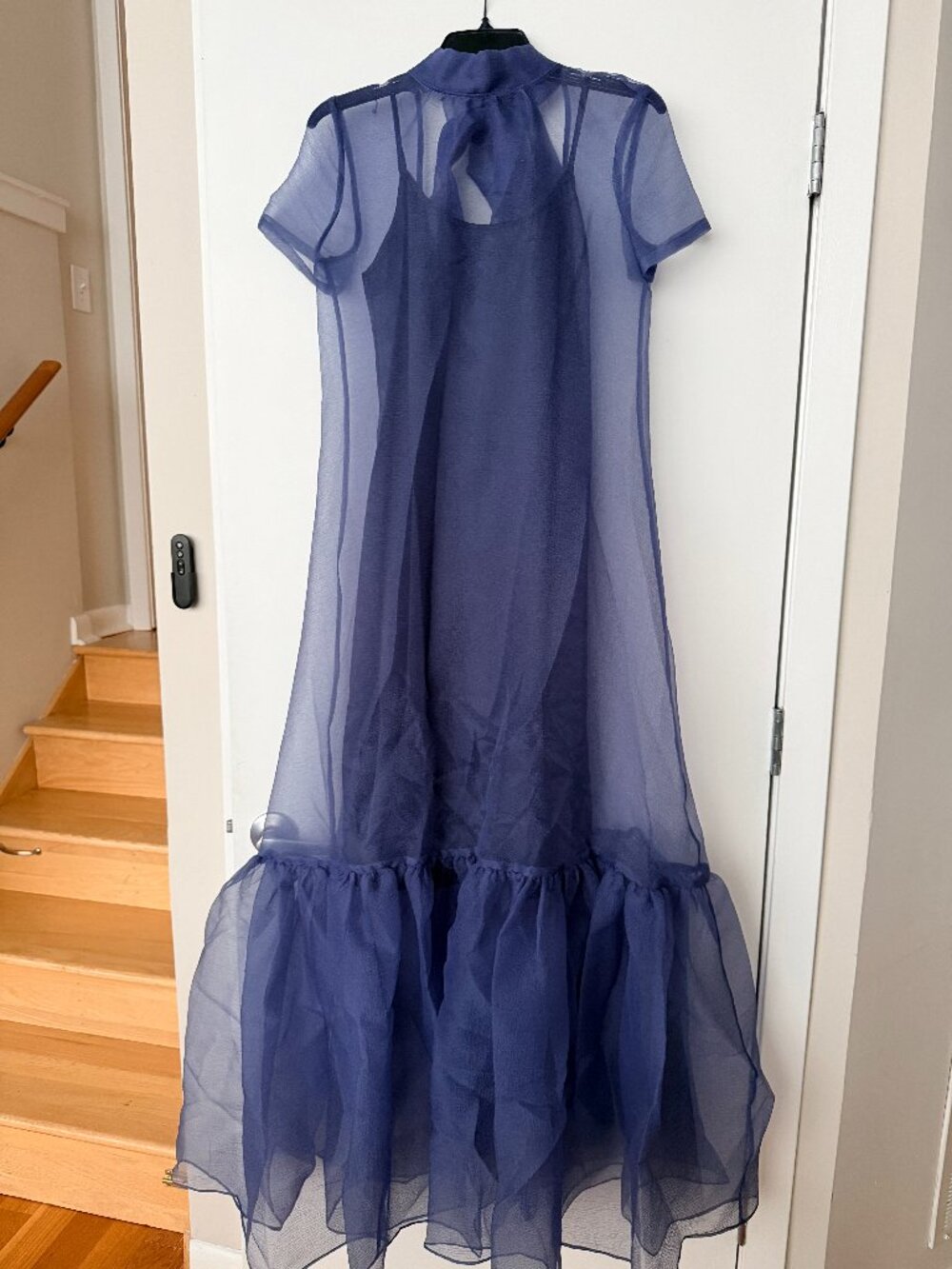 Staud Calluna Ruffle Hem Organza Dress
